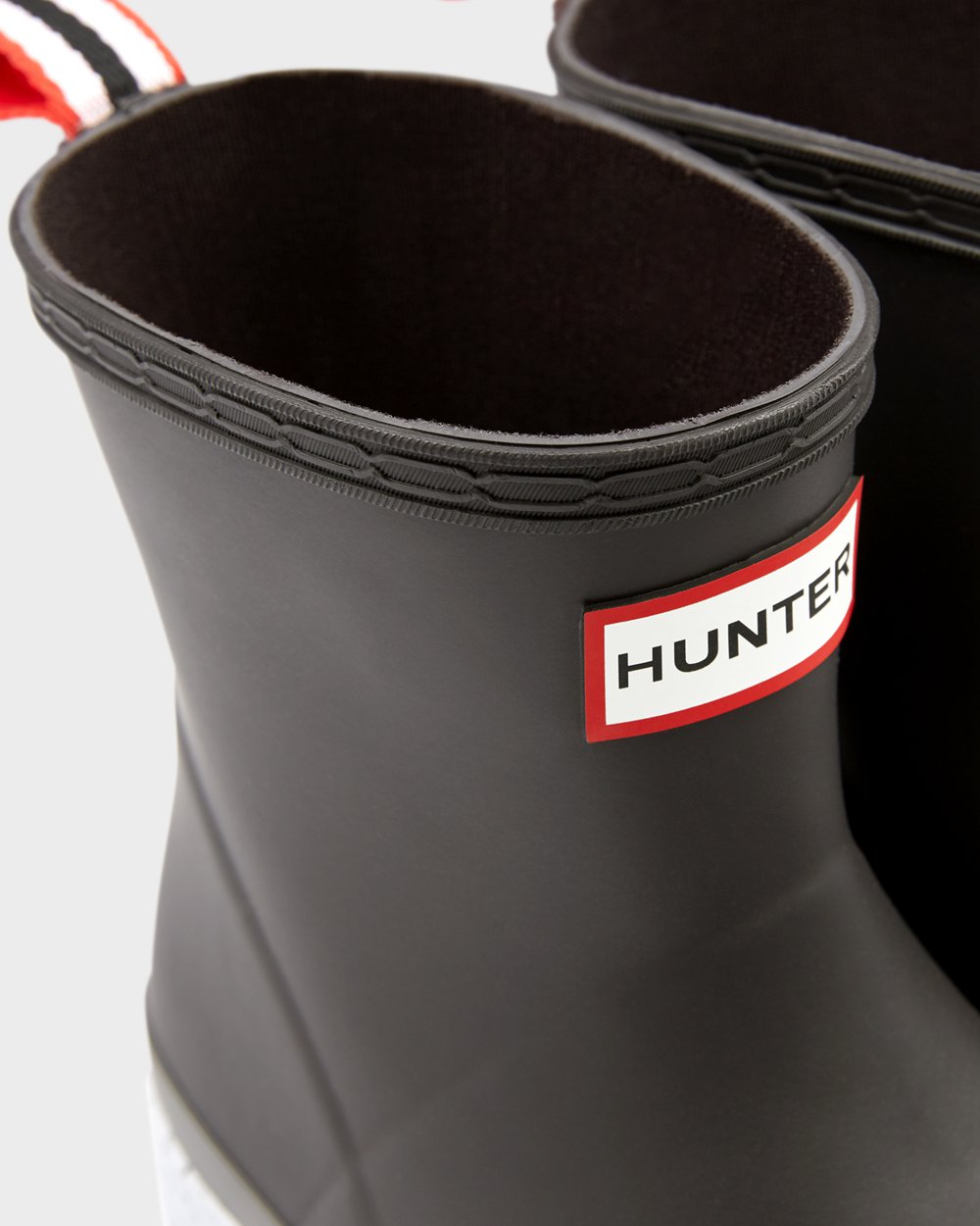 Womens Play Boots - Hunter Original Short Speckle Rain (85UBXDKYG) - Black/Grey